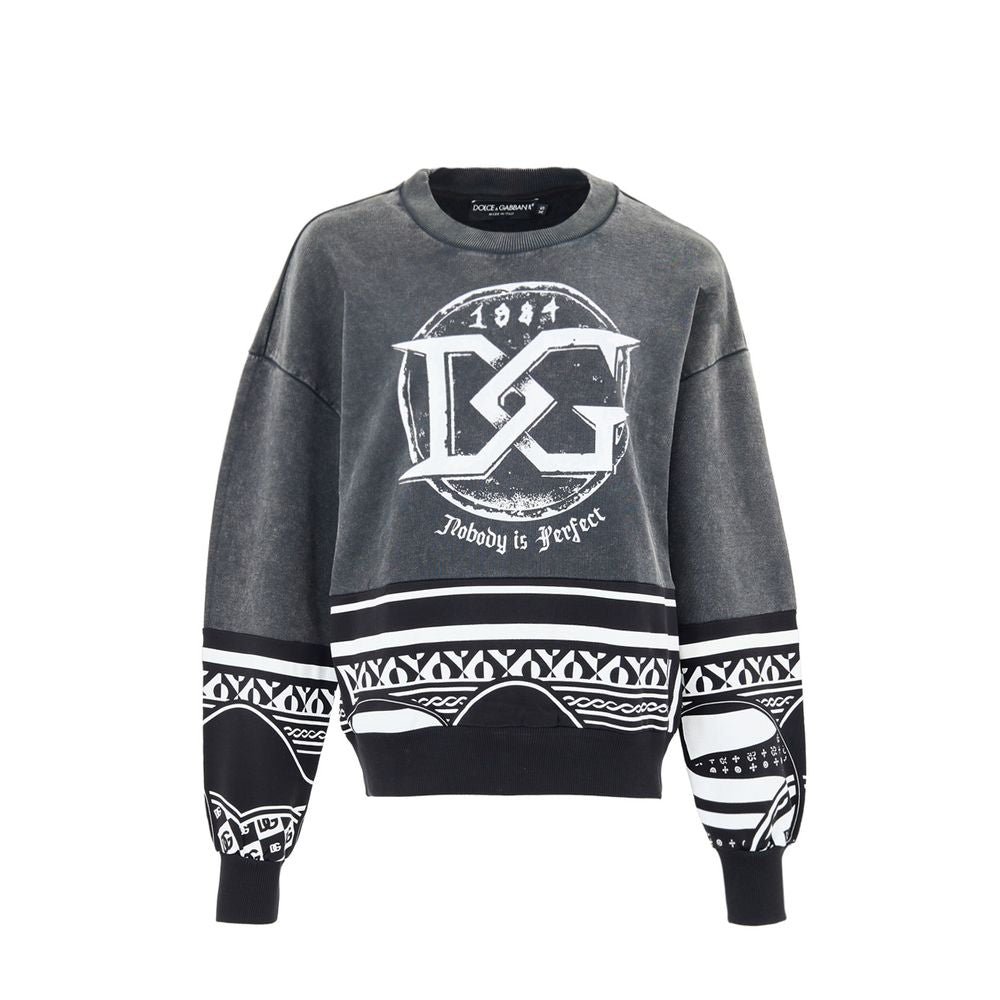 Dolce & Gabbana Black Cotton Sweatshirt - Luxe Marca
