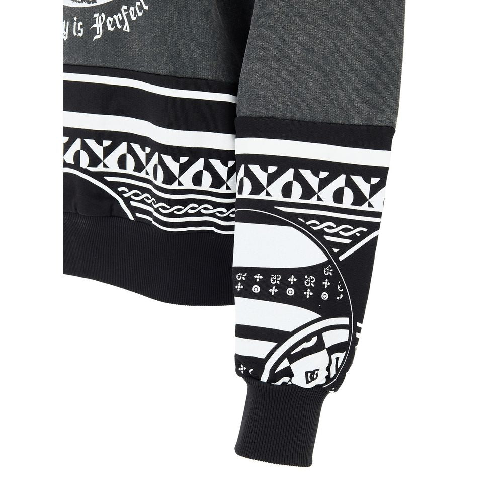 Dolce & Gabbana Black Cotton Sweatshirt - Luxe Marca
