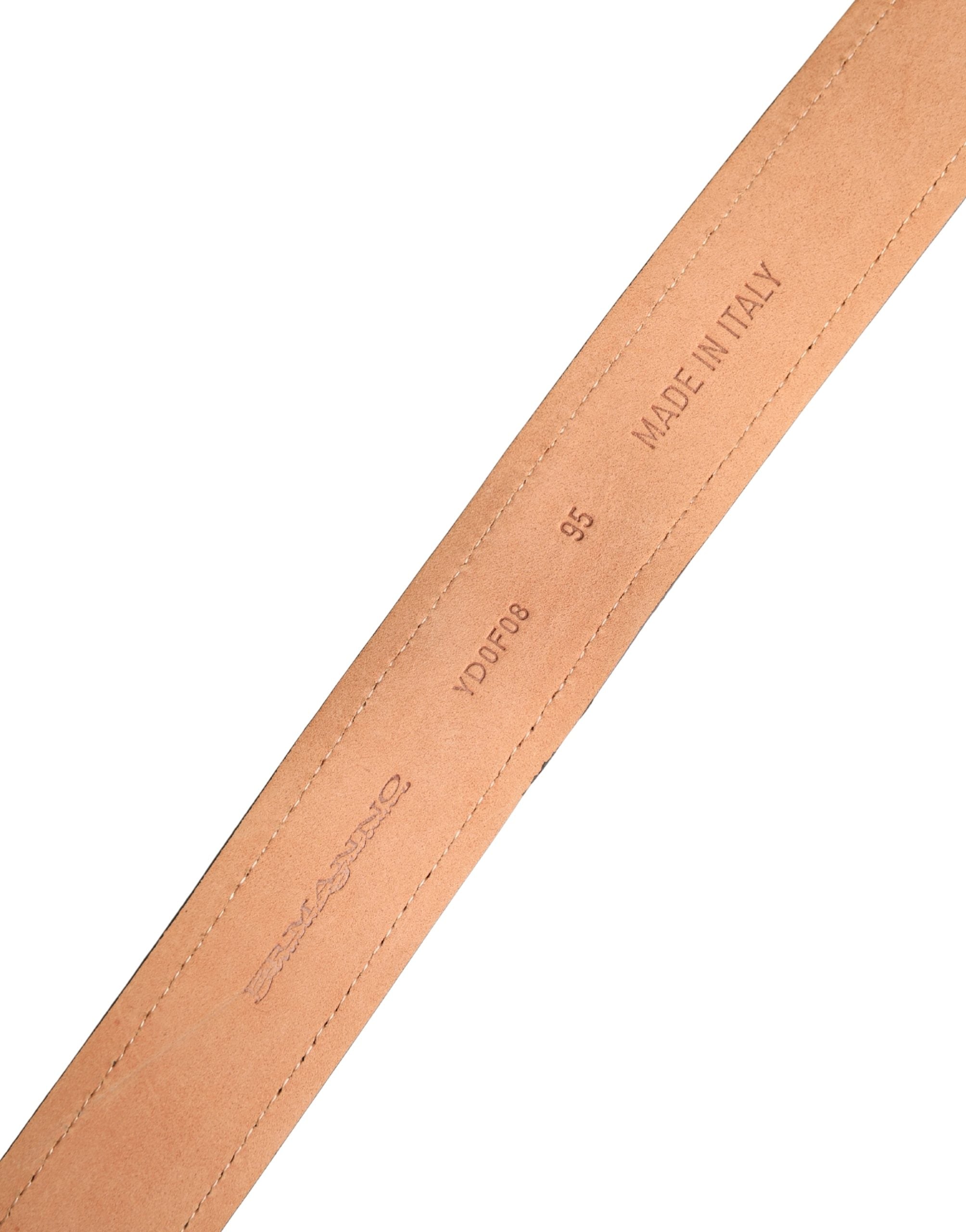 Ermanno Scervino Black Wool Cotton Logo Metal Buckle Belt - Luxe Marca