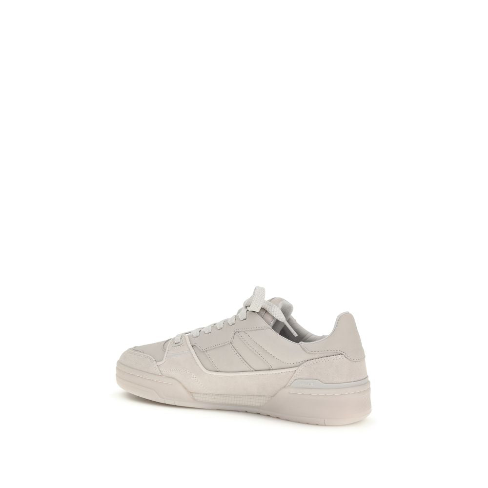 Axel Arigato Gray Calf Leather Bos Taurus Low Top Sneakers - Luxe Marca