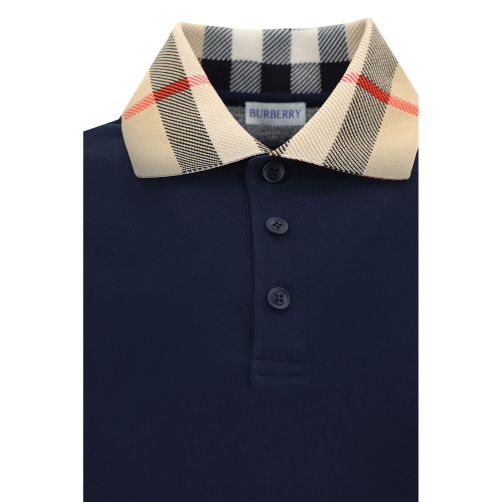 Burberry Blue Cotton Polo Shirt - Luxe Marca