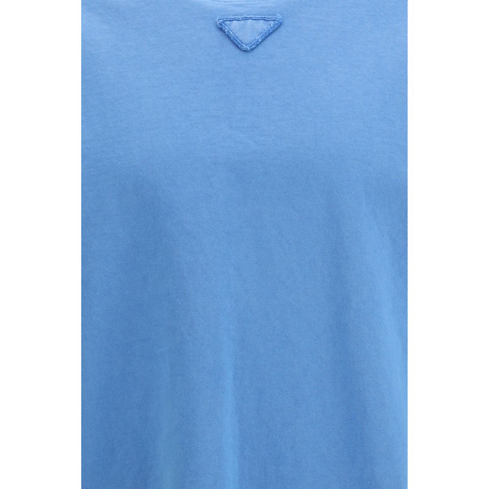 Prada Blue Cotton T-Shirt - Luxe Marca