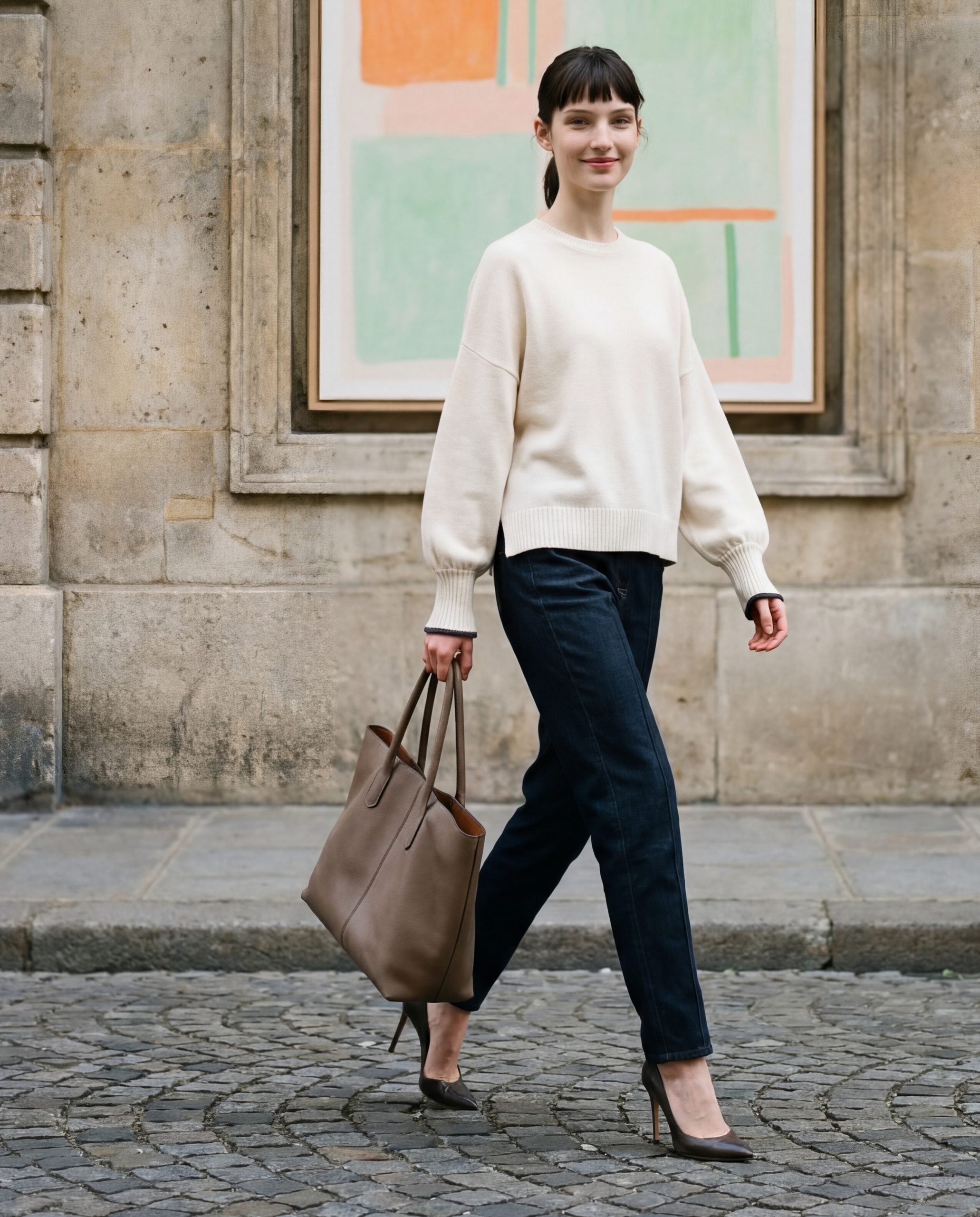 Brunello Cucinelli White Cashmere Sweater