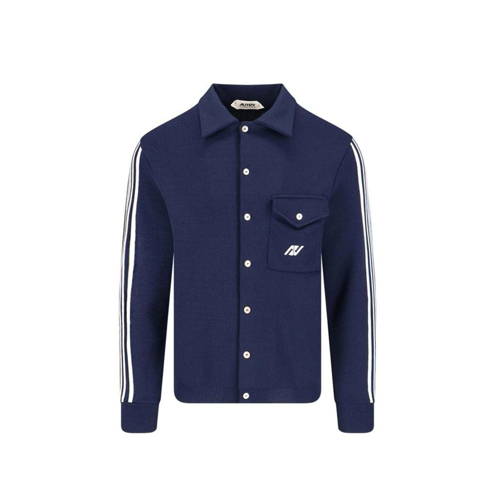 Autry Blue Nylon Cardigan - Luxe Marca