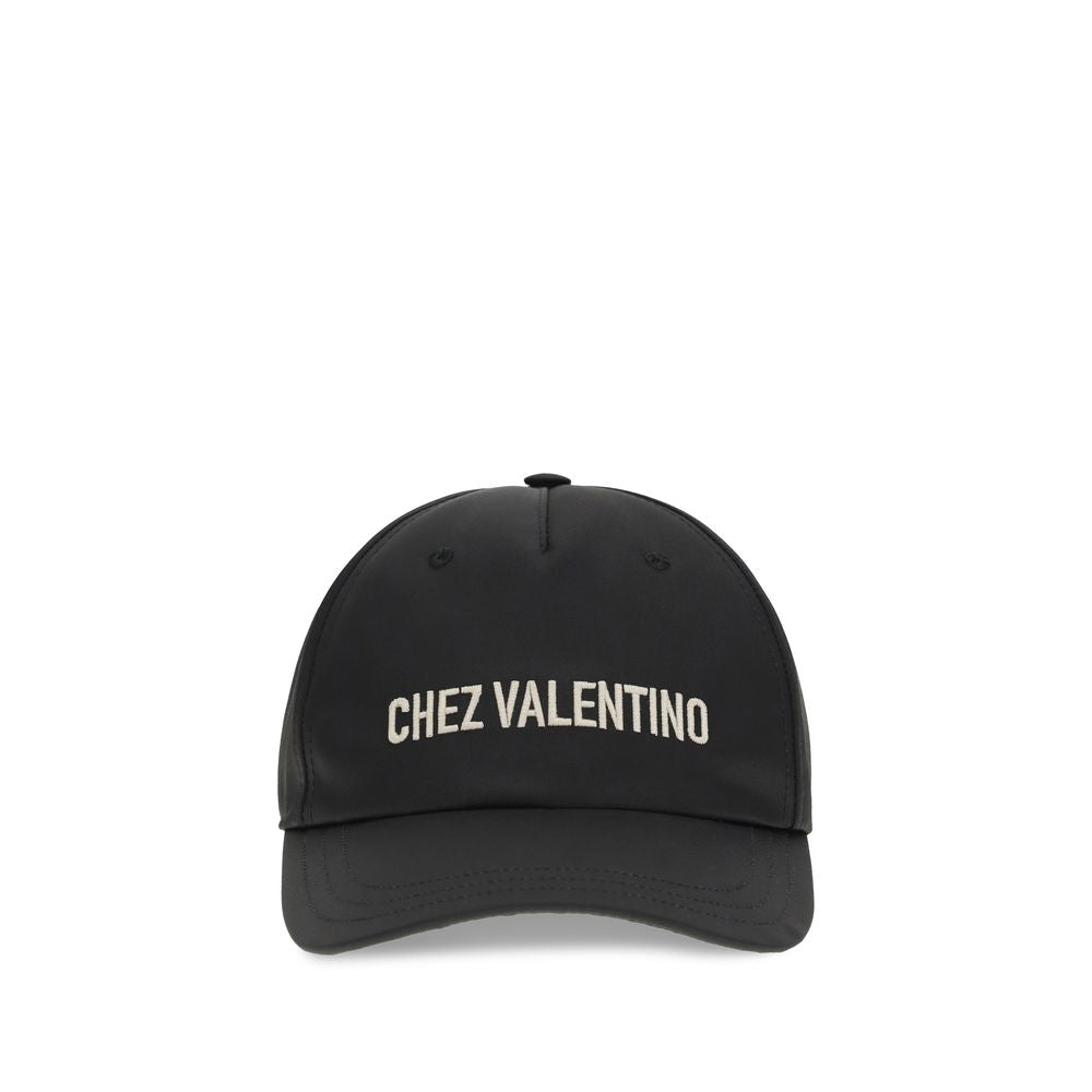 Valentino Garavani Black Cotton Cap (Baseball Hat) - Luxe Marca