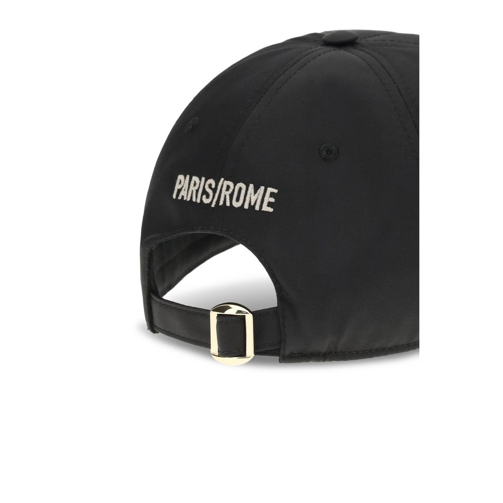Valentino Garavani Black Cotton Cap (Baseball Hat) - Luxe Marca