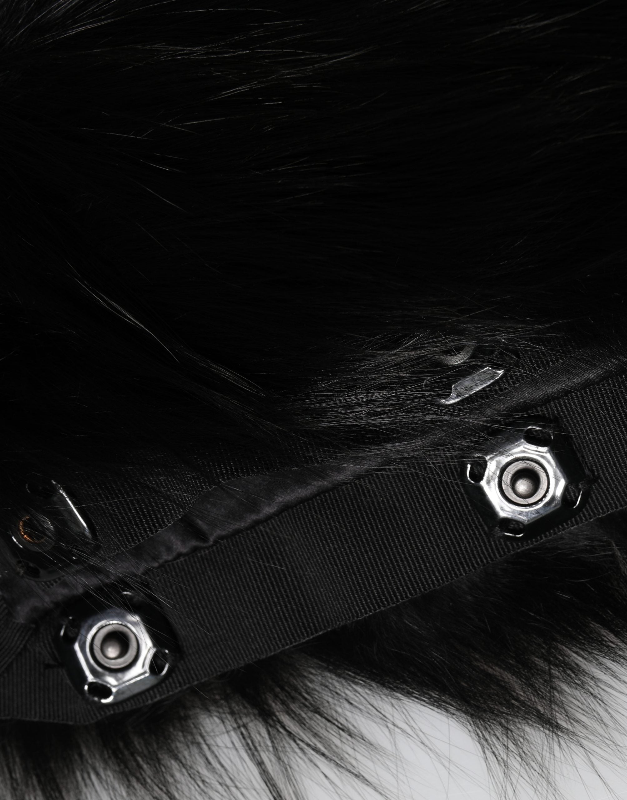 Dolce & Gabbana Black Fur Shoulder Collar Wrap Shawl Scarf - Luxe Marca