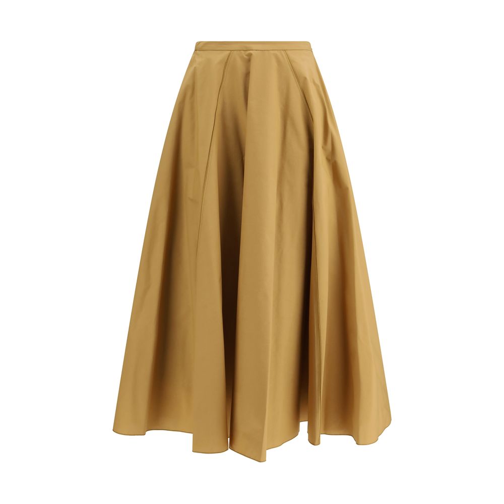 Forte_Forte Beige Cotton Long Skirt - Luxe Marca
