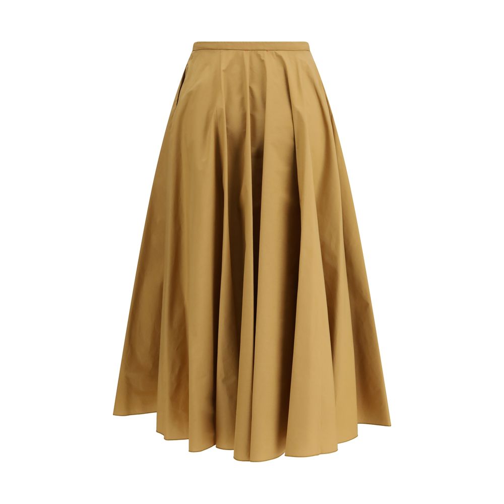 Forte_Forte Beige Cotton Long Skirt - Luxe Marca