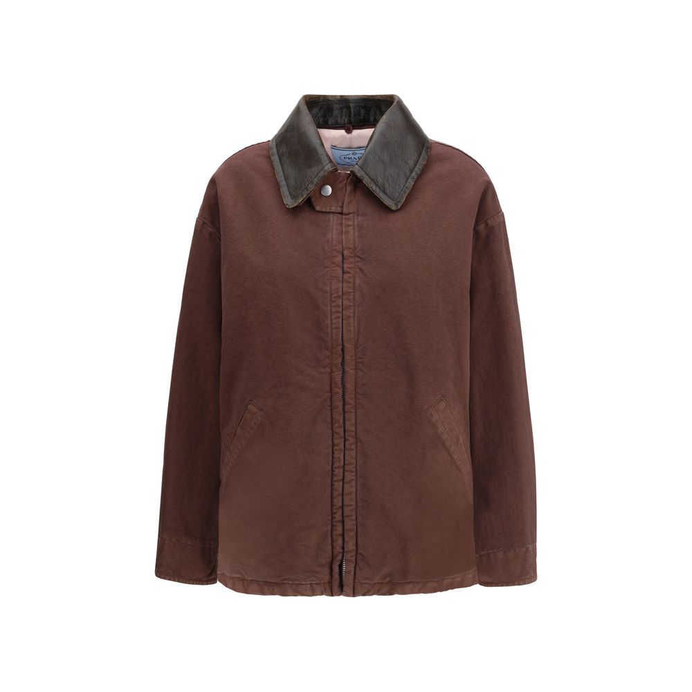 Prada Brown Cotton Coat - Luxe Marca