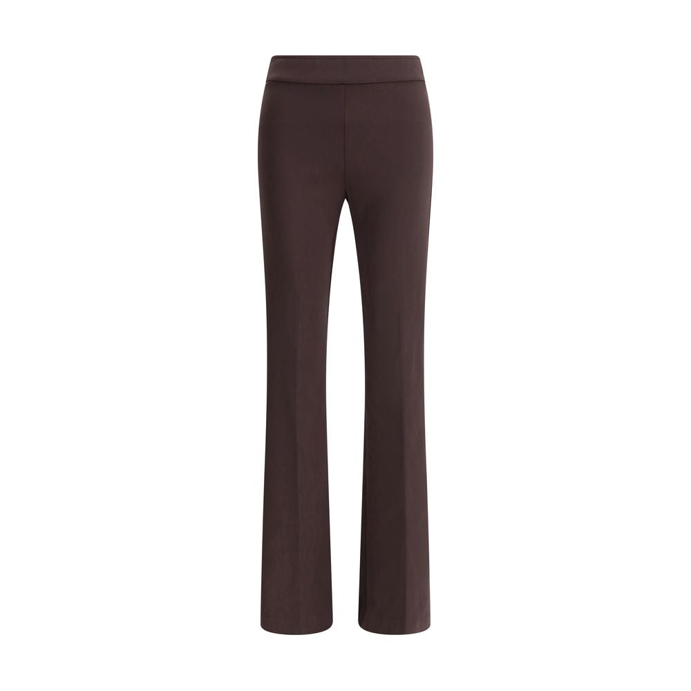 Avenue Montaigne Brown Elastane Flared Pants - Luxe Marca