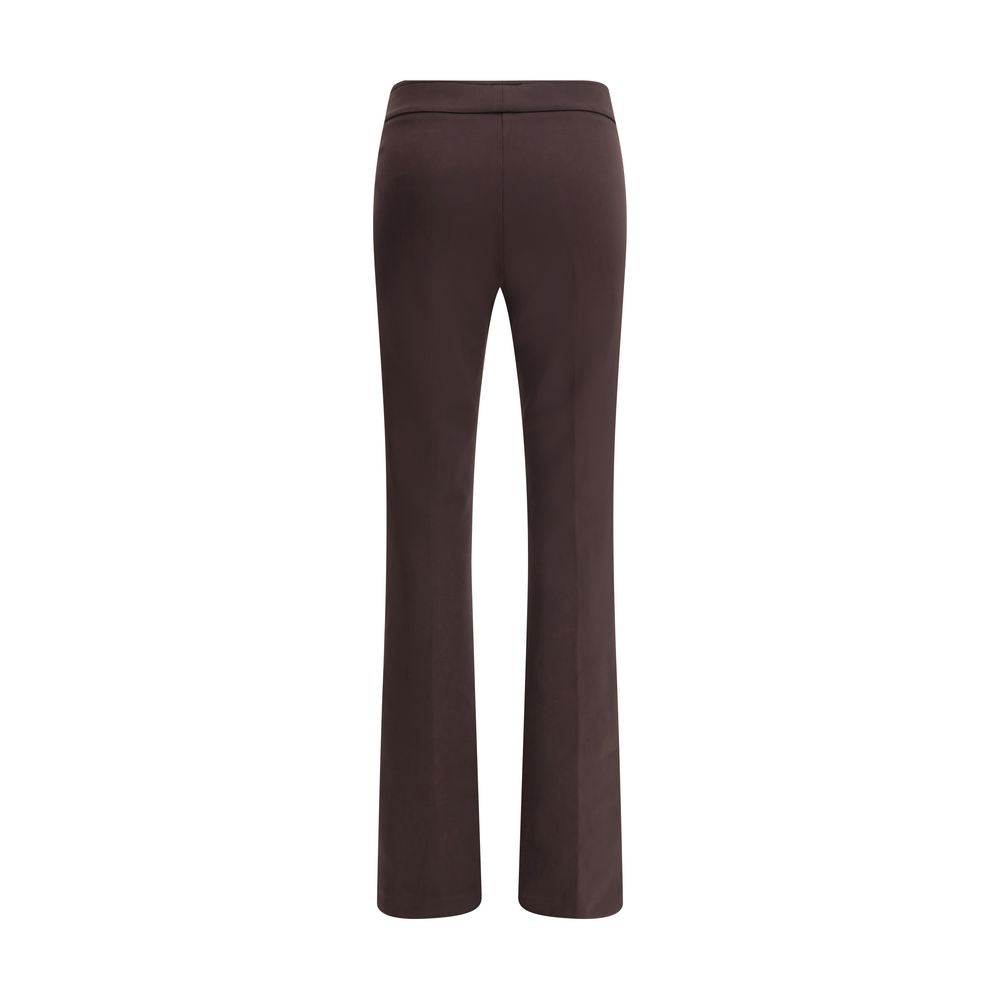Avenue Montaigne Brown Elastane Flared Pants - Luxe Marca