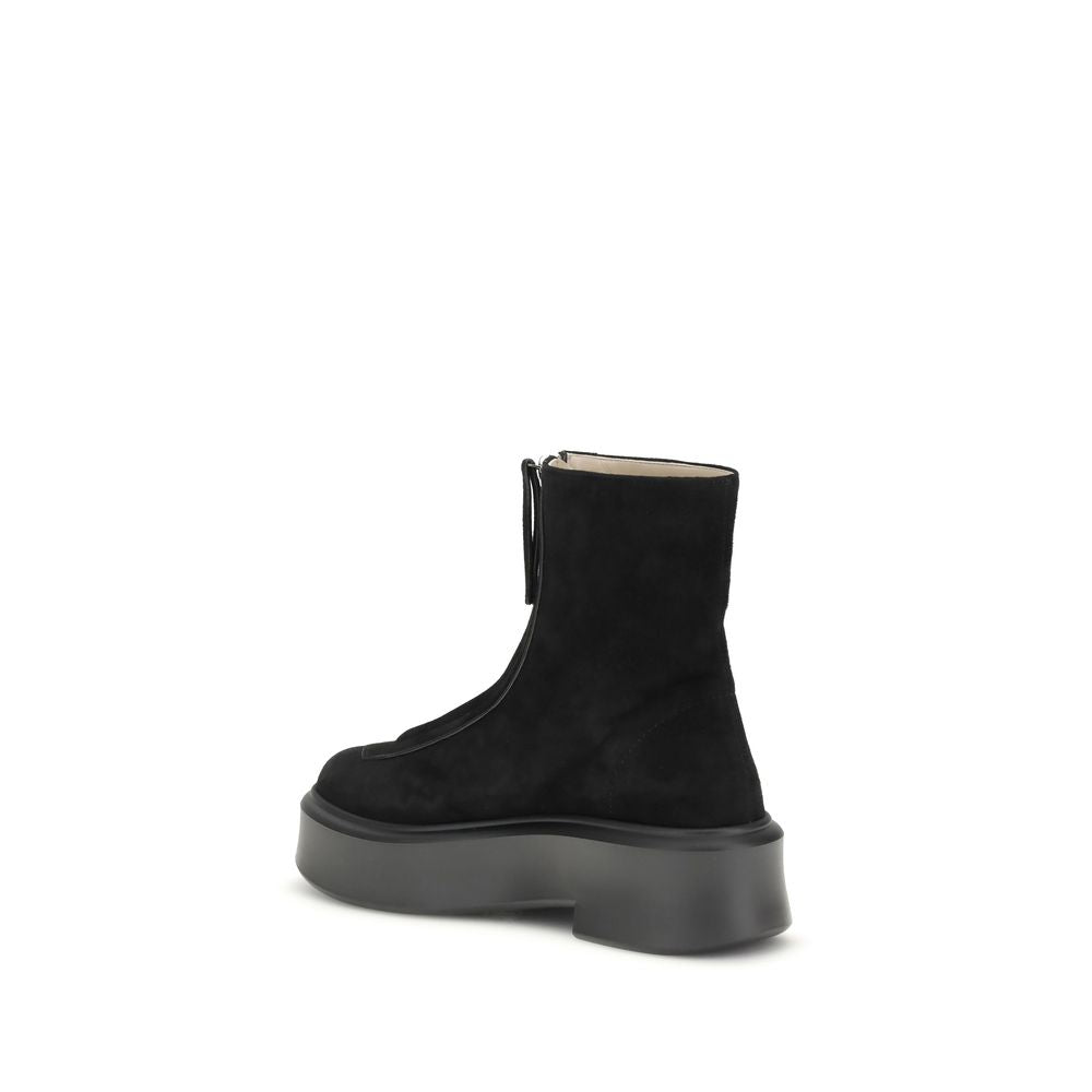 The Row Black Rubber Ankle Boots - Luxe Marca