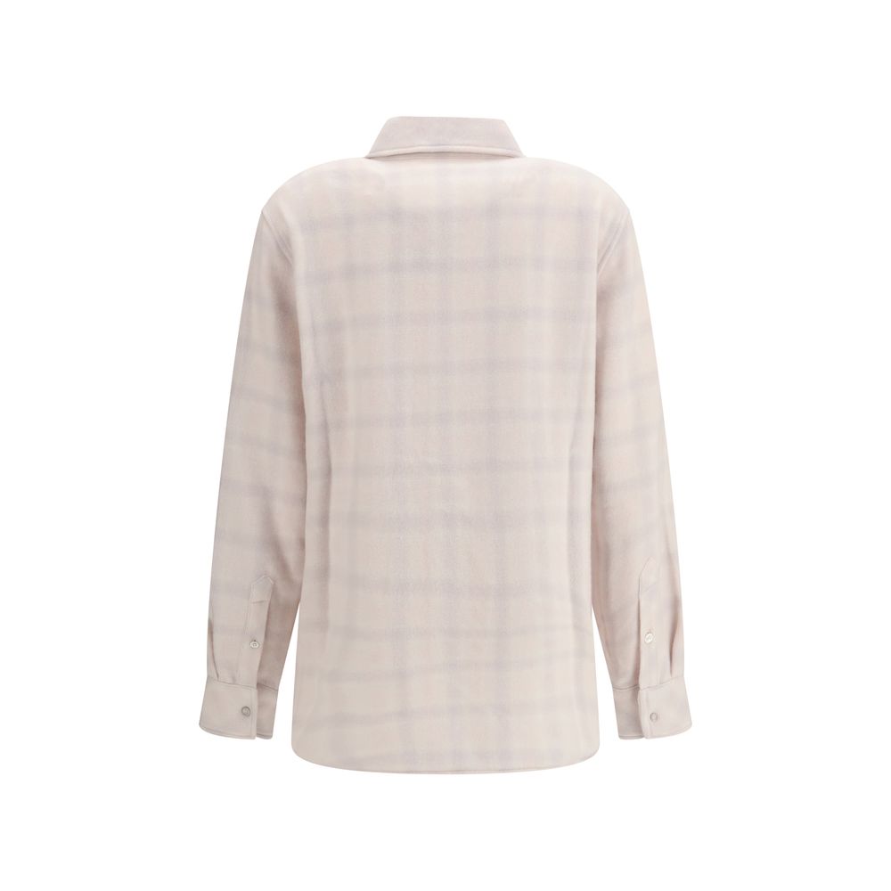 God's True Cashmere White Cashmere Pattern Shirt - Luxe Marca
