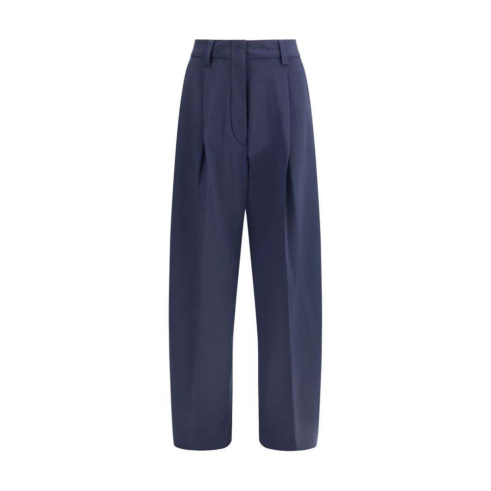 The Latest Blue Polyester Casual Pants - Luxe Marca