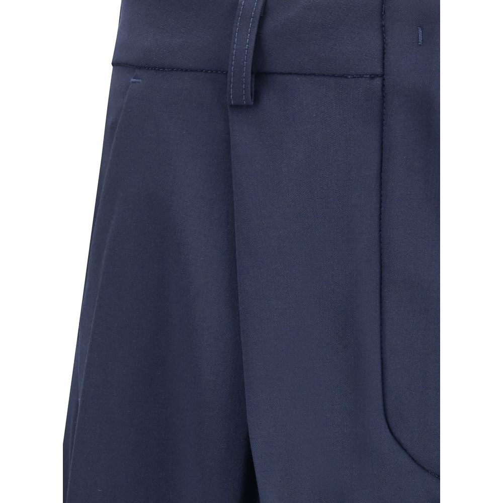 The Latest Blue Polyester Casual Pants - Luxe Marca