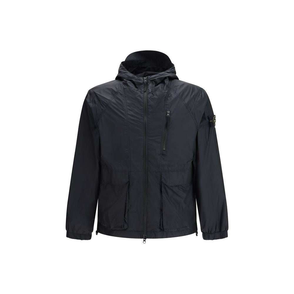 Stone Island Blue Polyamide Shell Jacket - Luxe Marca