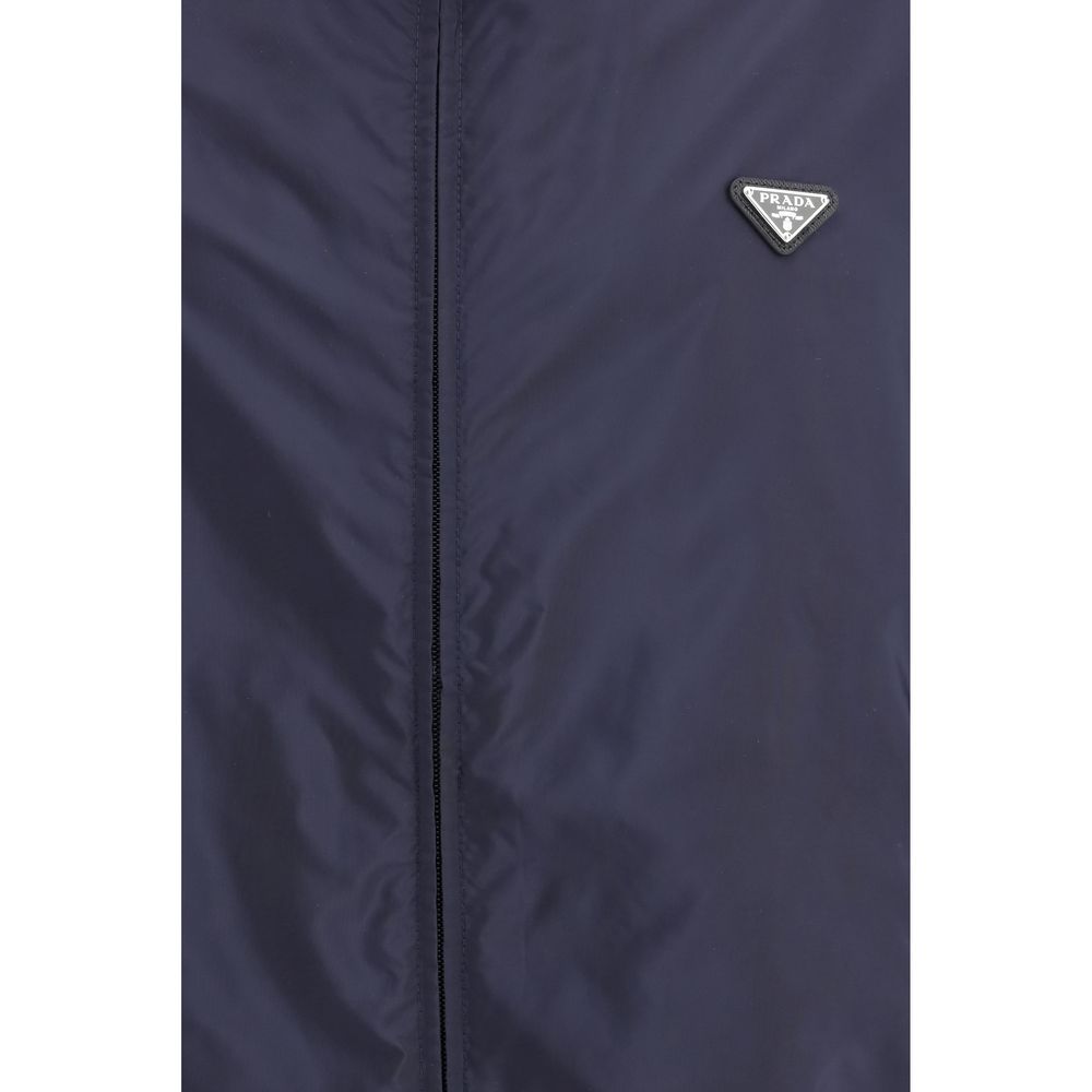 Prada Blue Recycled Polyamide Shell Jacket - Luxe Marca