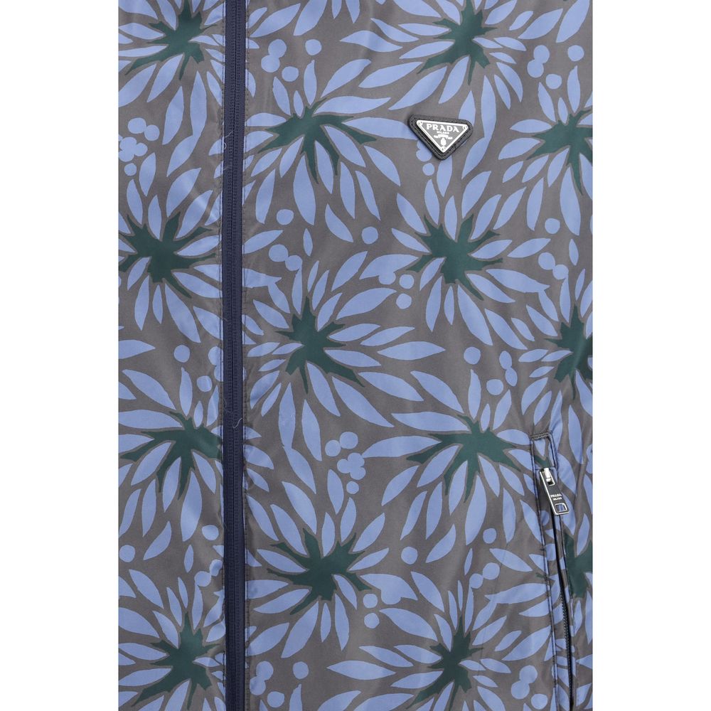Prada Blue Recycled Polyamide Shell Jacket - Luxe Marca