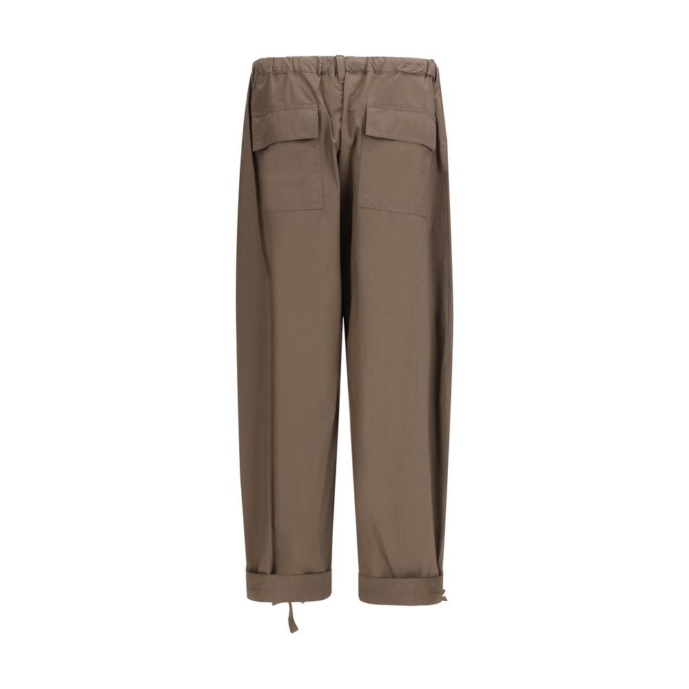 Sacai Brown Cotton Casual Pants - Luxe Marca