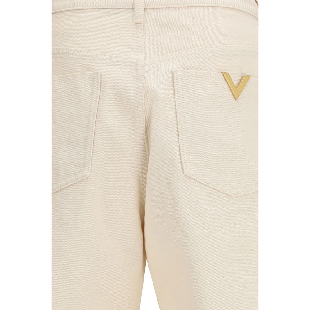 Valentino Beige Cotton Jeans Denim - Luxe Marca