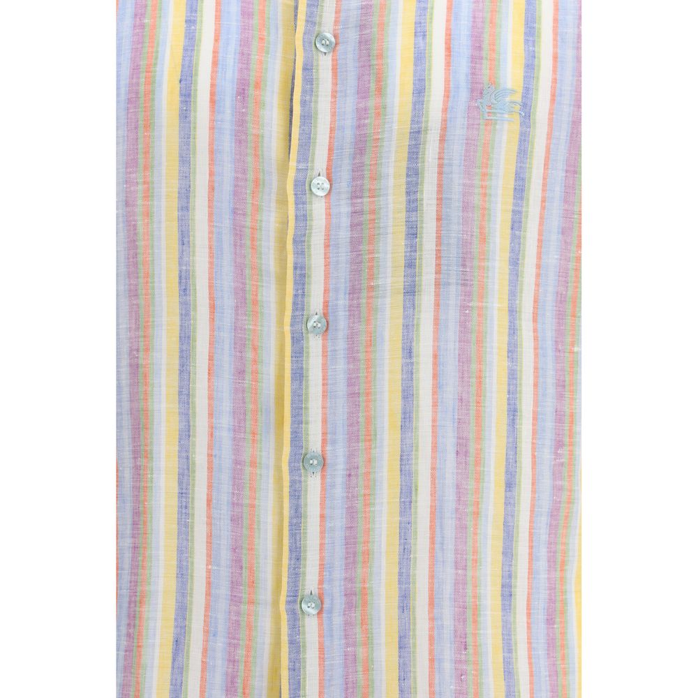Etro Multicolor Linen Pattern Shirt - Luxe Marca