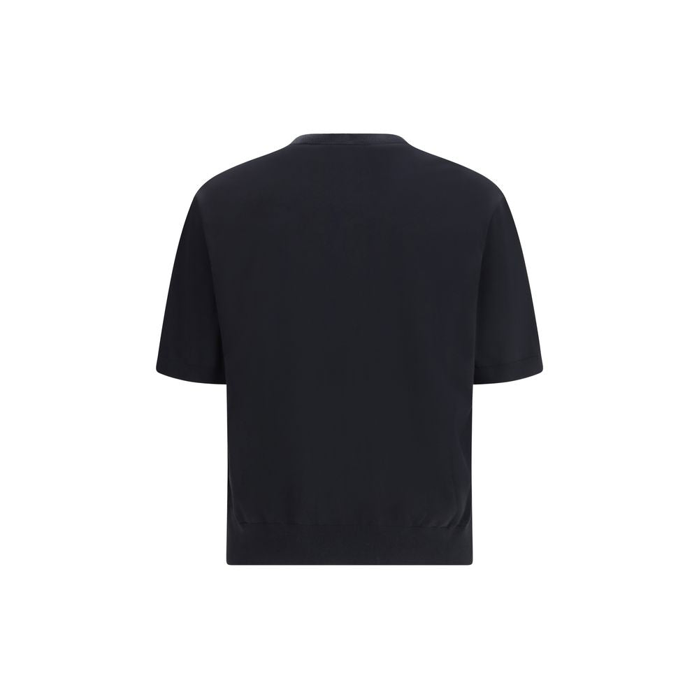 Laneus Black Cotton T-Shirt - Luxe Marca