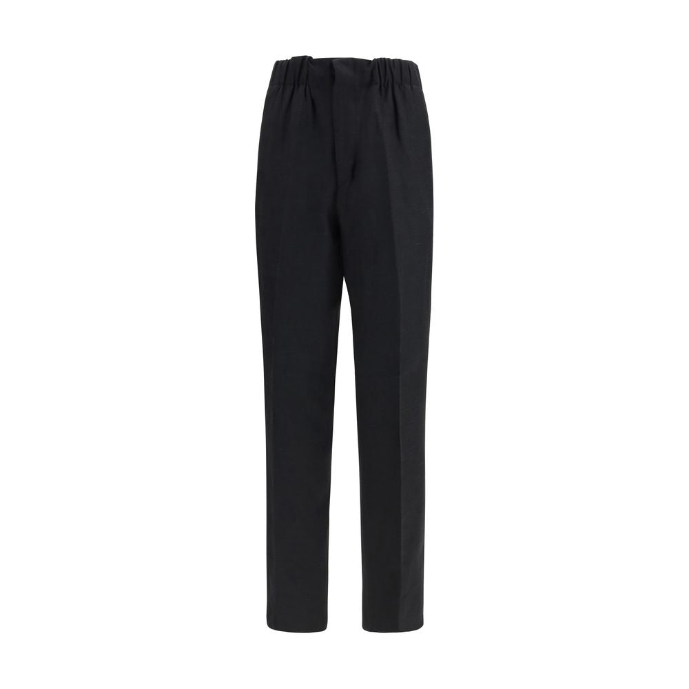 Laneus Black Viscose Casual Pants - Luxe Marca