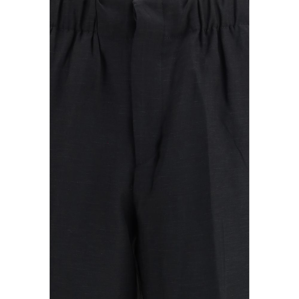 Laneus Black Viscose Casual Pants - Luxe Marca