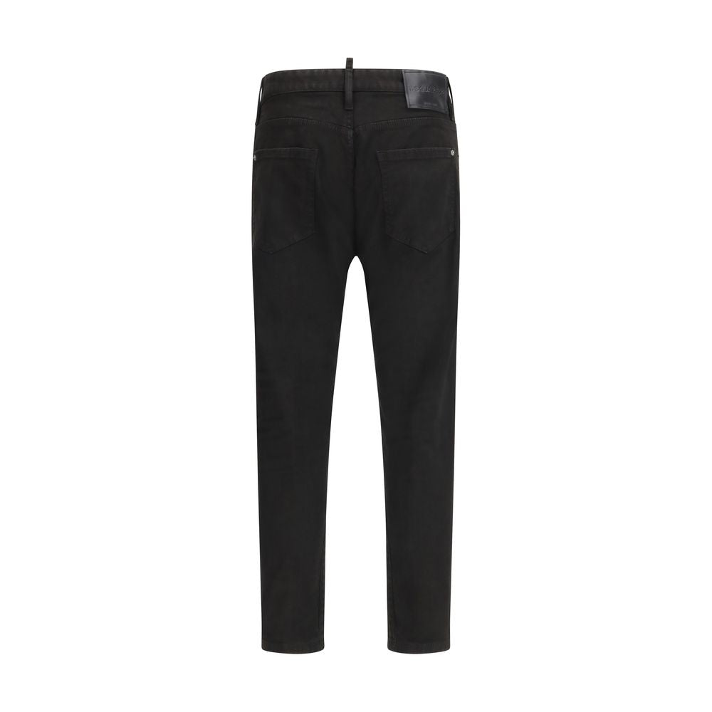 Dsquared² Black Cotton Slim Fit Jeans - Luxe Marca