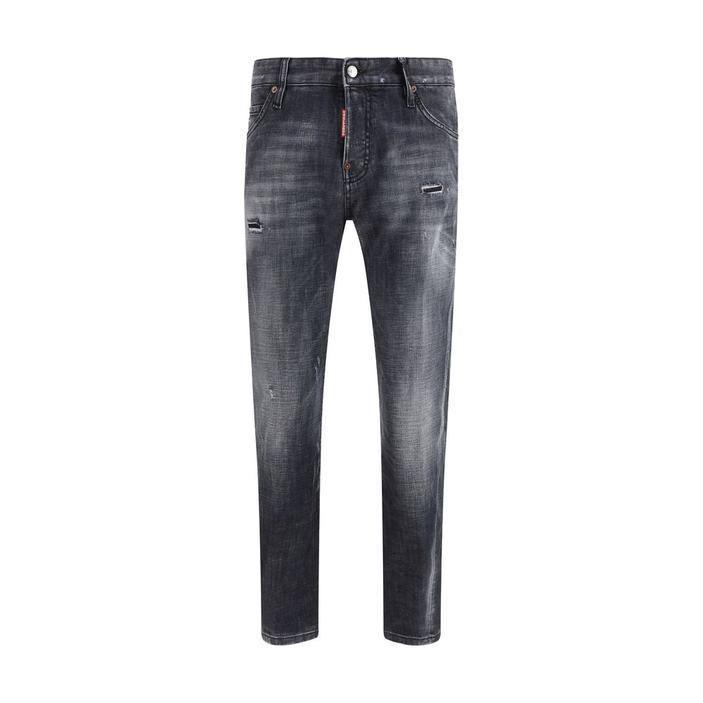 Dsquared² Black Cotton Slim Fit Jeans - Luxe Marca