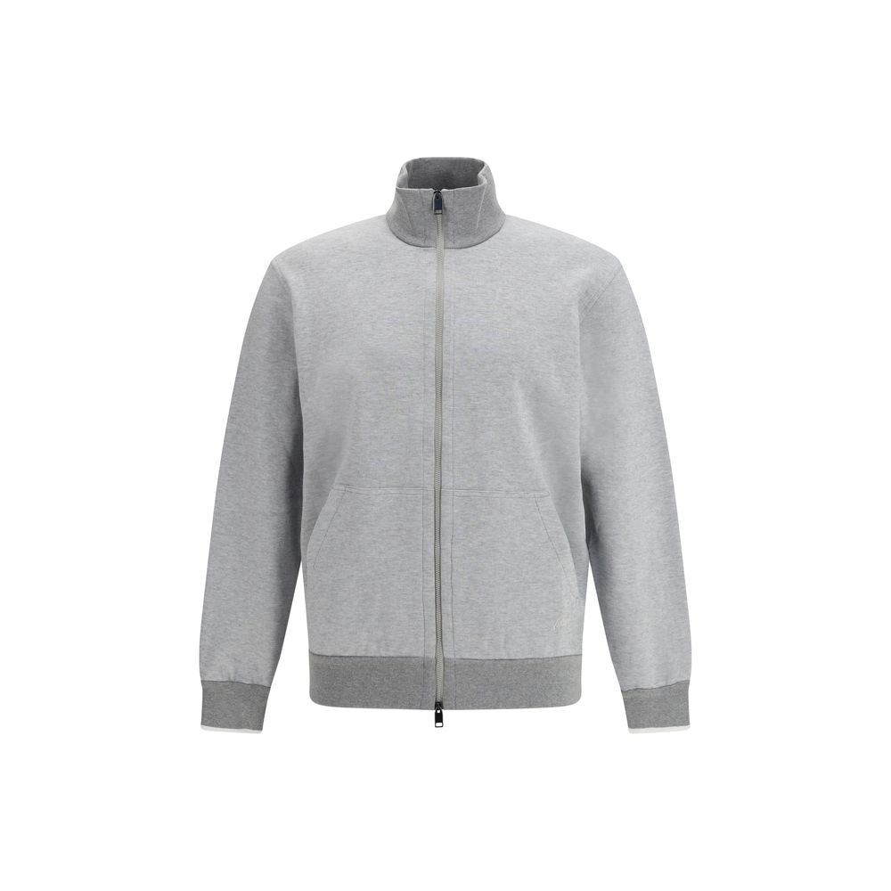 Brioni Gray Cotton Sweatshirt - Luxe Marca