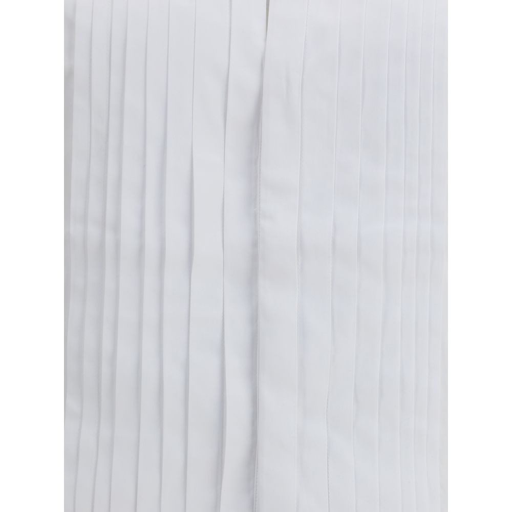 SA SU PHI White Cotton Dress Shirt - Luxe Marca