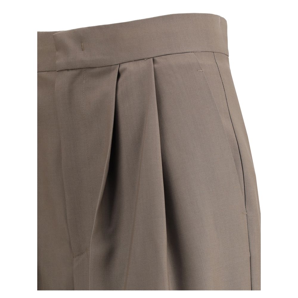 SA SU PHI Gray Wool Dress Pants - Luxe Marca
