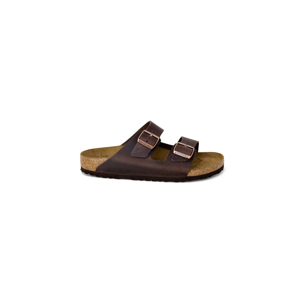 Birkenstock Brown Leather Slippers - Luxe Marca