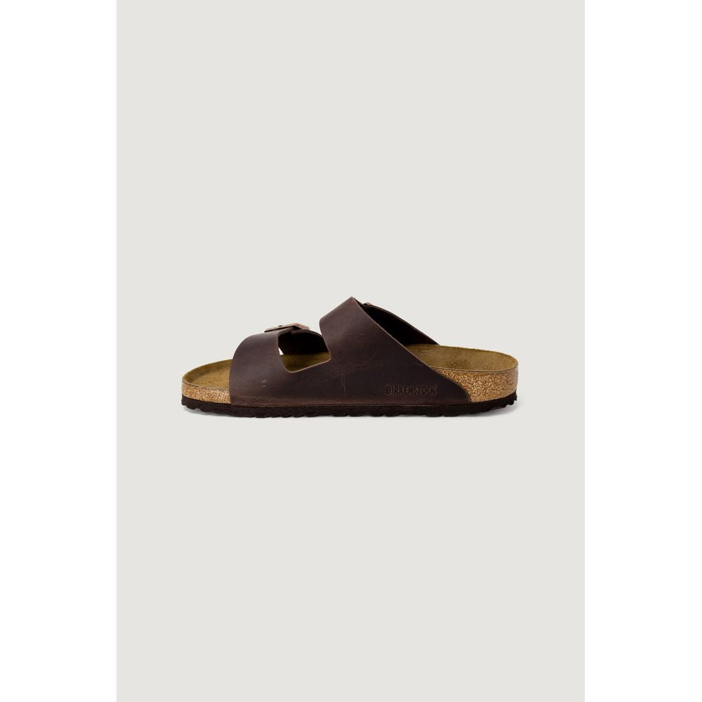 Birkenstock Brown Leather Slippers - Luxe Marca