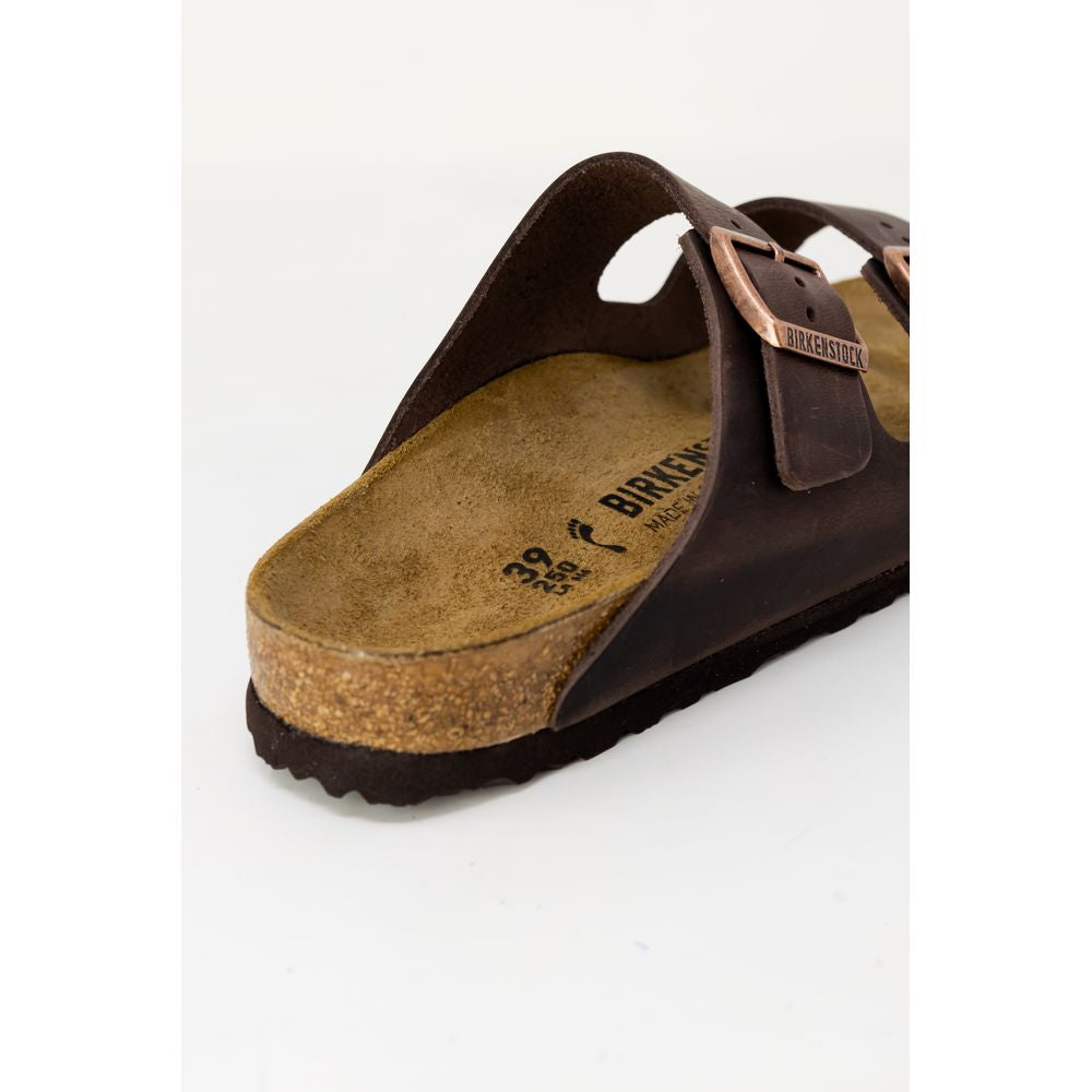 Birkenstock Brown Synthetic Slippers - Luxe Marca