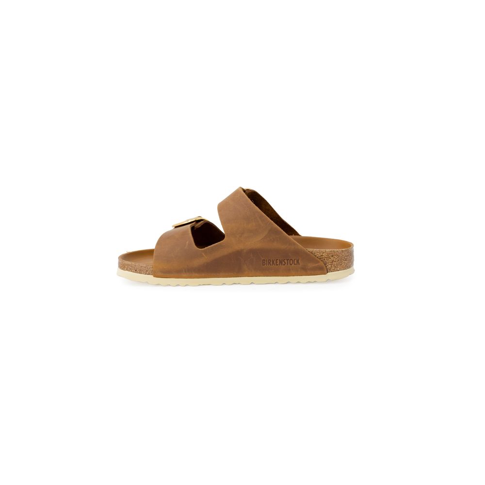 Birkenstock Brown Leather Slippers - Luxe Marca