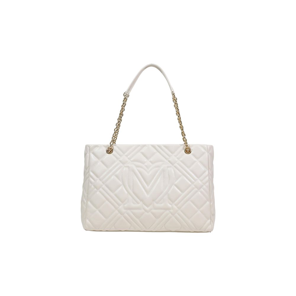 Love Moschino Beige Polyethylene Handbag - Luxe Marca