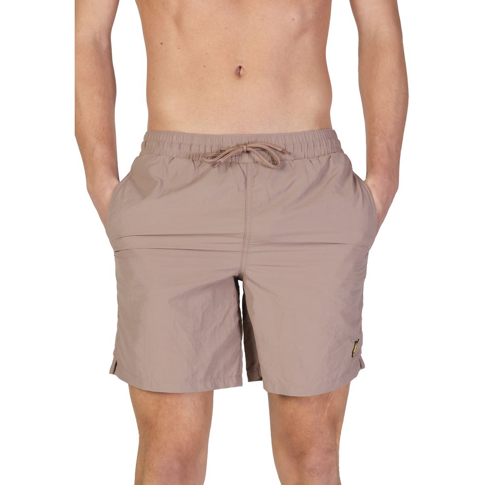 Lyle & Scott Beige Nylon Swim Shorts - Luxe Marca