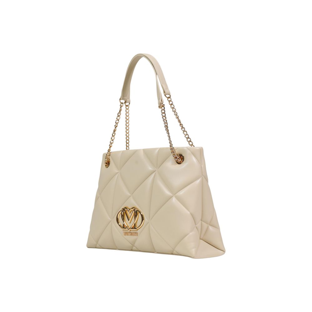 Love Moschino Beige Artificial Leather Handbag - Luxe Marca