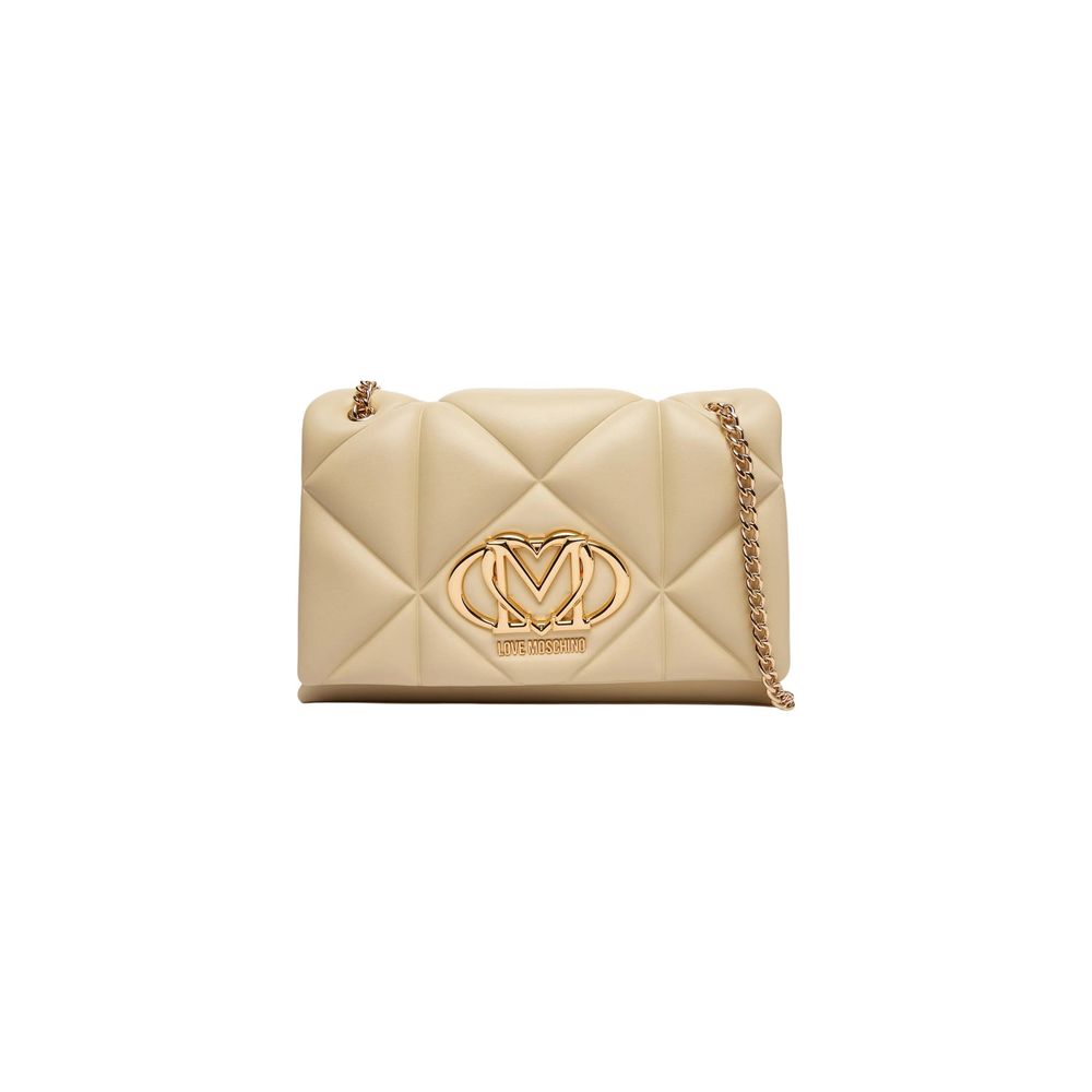 Love Moschino Beige Artificial Leather Handbag - Luxe Marca