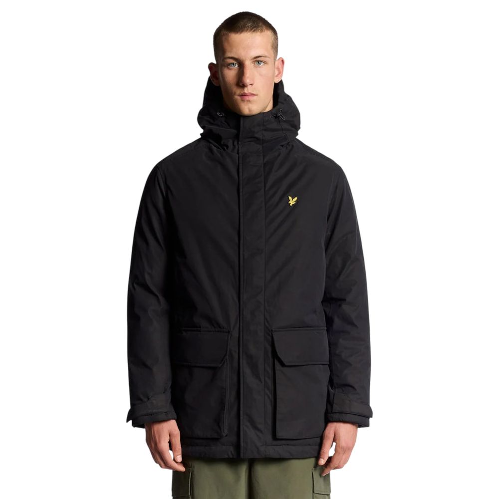 Lyle & Scott Black Polyester Parka - Luxe Marca