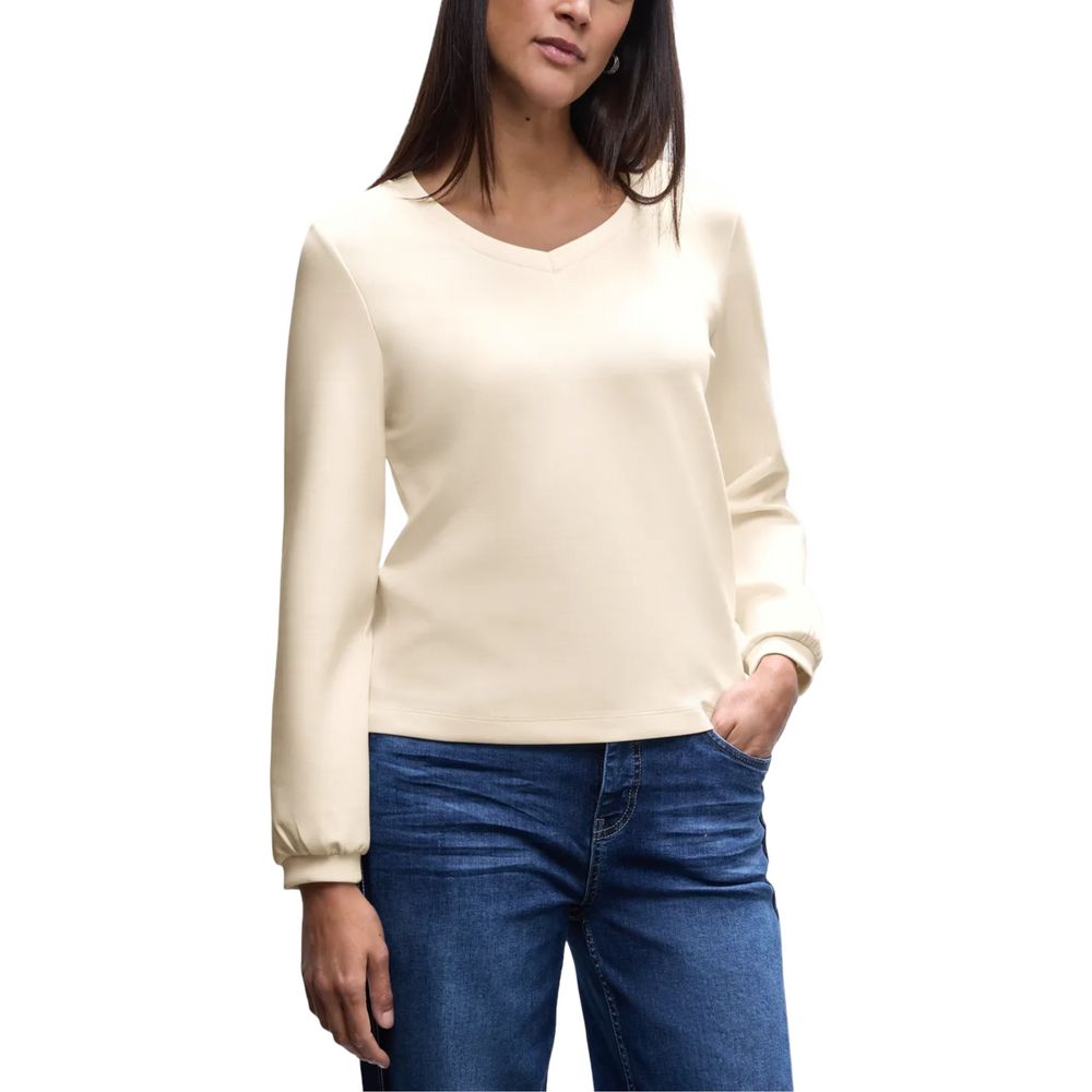 Street One Beige Modal Sweatshirt - Luxe Marca