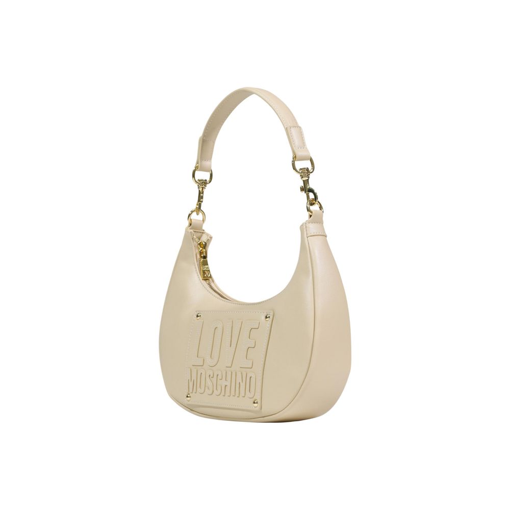 Love Moschino Cream Polyethylene Handbag - Luxe Marca