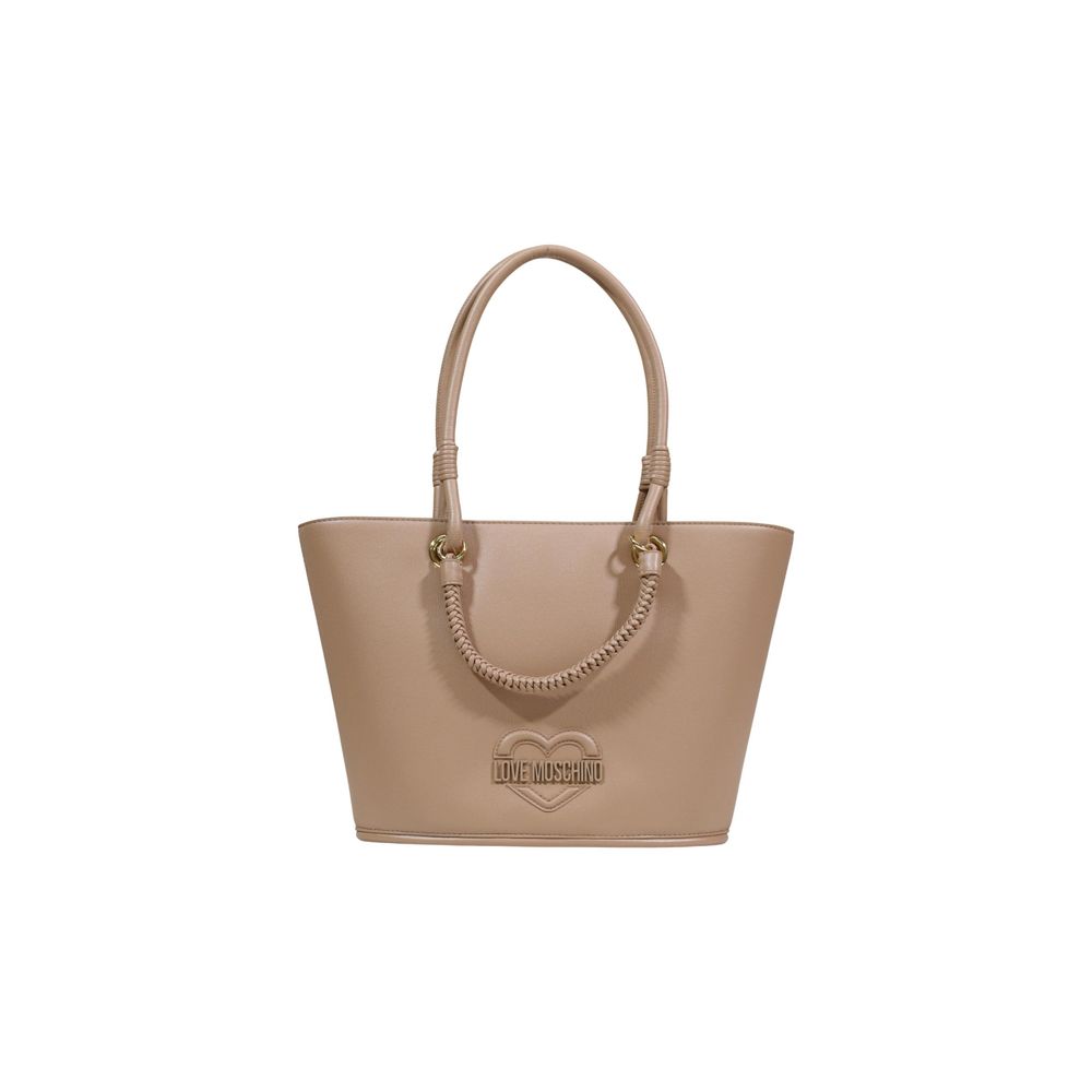 Love Moschino Beige Polyethylene Handbag - Luxe Marca