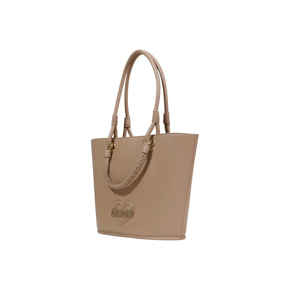 Love Moschino Beige Polyethylene Handbag - Luxe Marca