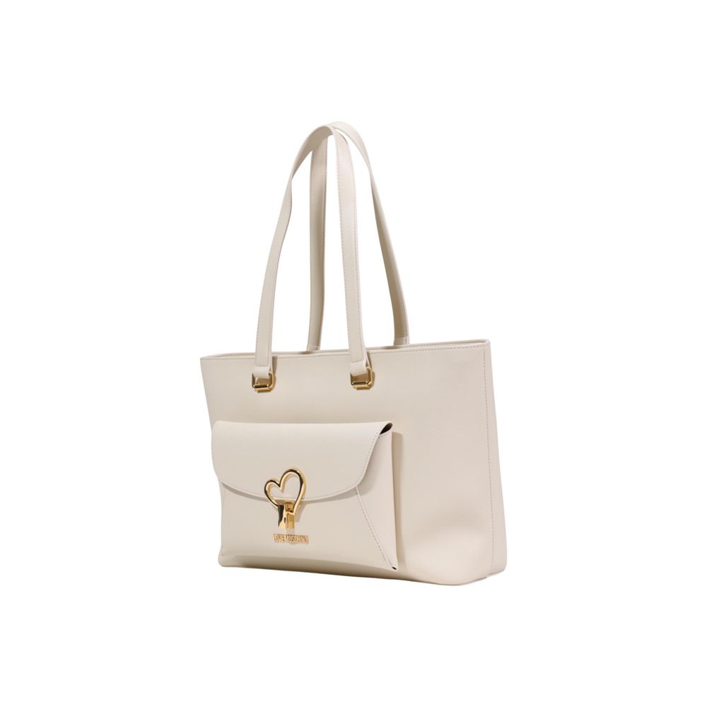 Love Moschino Beige Polyethylene Handbag - Luxe Marca