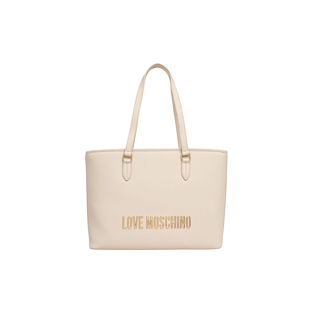 Love Moschino Beige Polyethylene Handbag - Luxe Marca