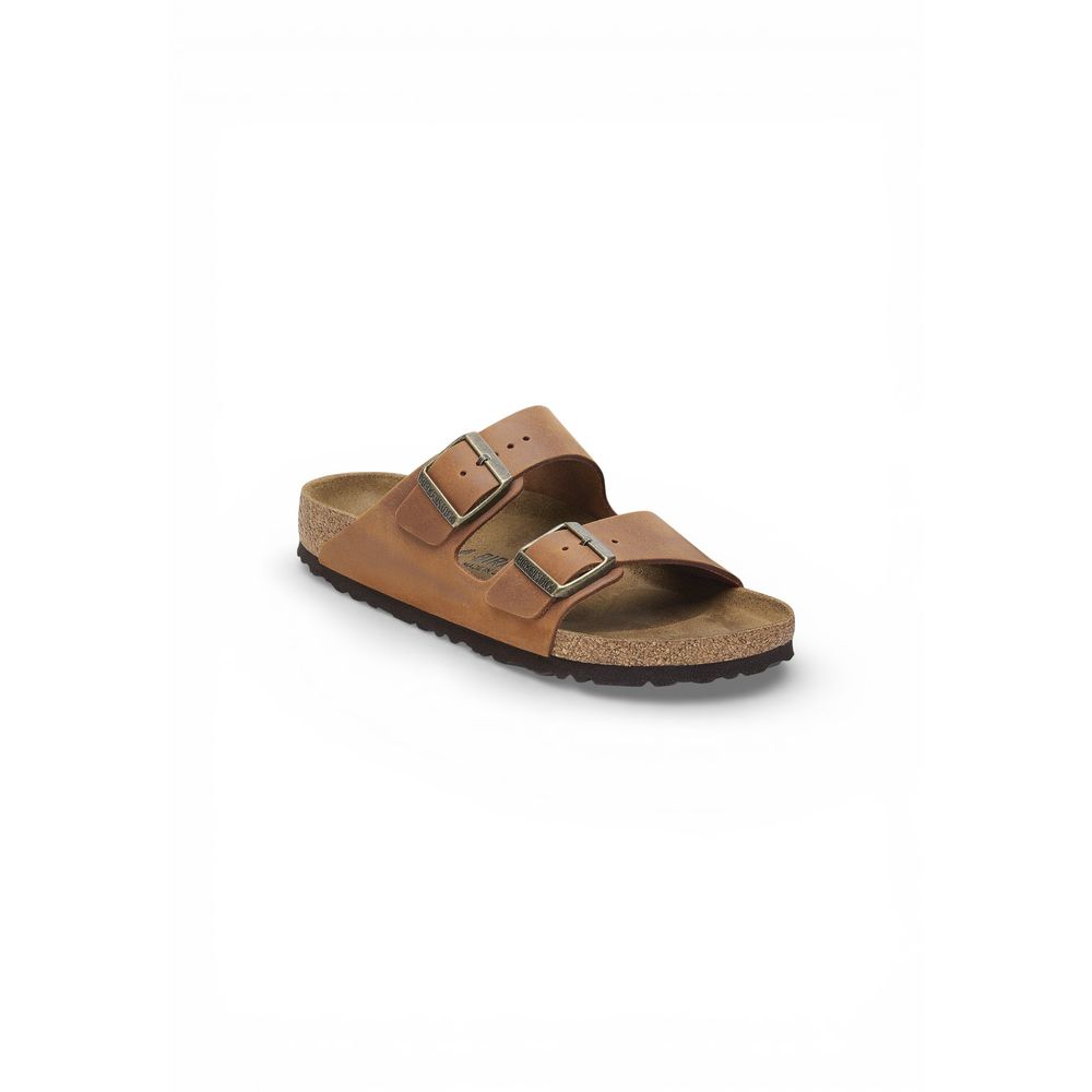 Birkenstock Brown Leather Flat Sandals - Luxe Marca